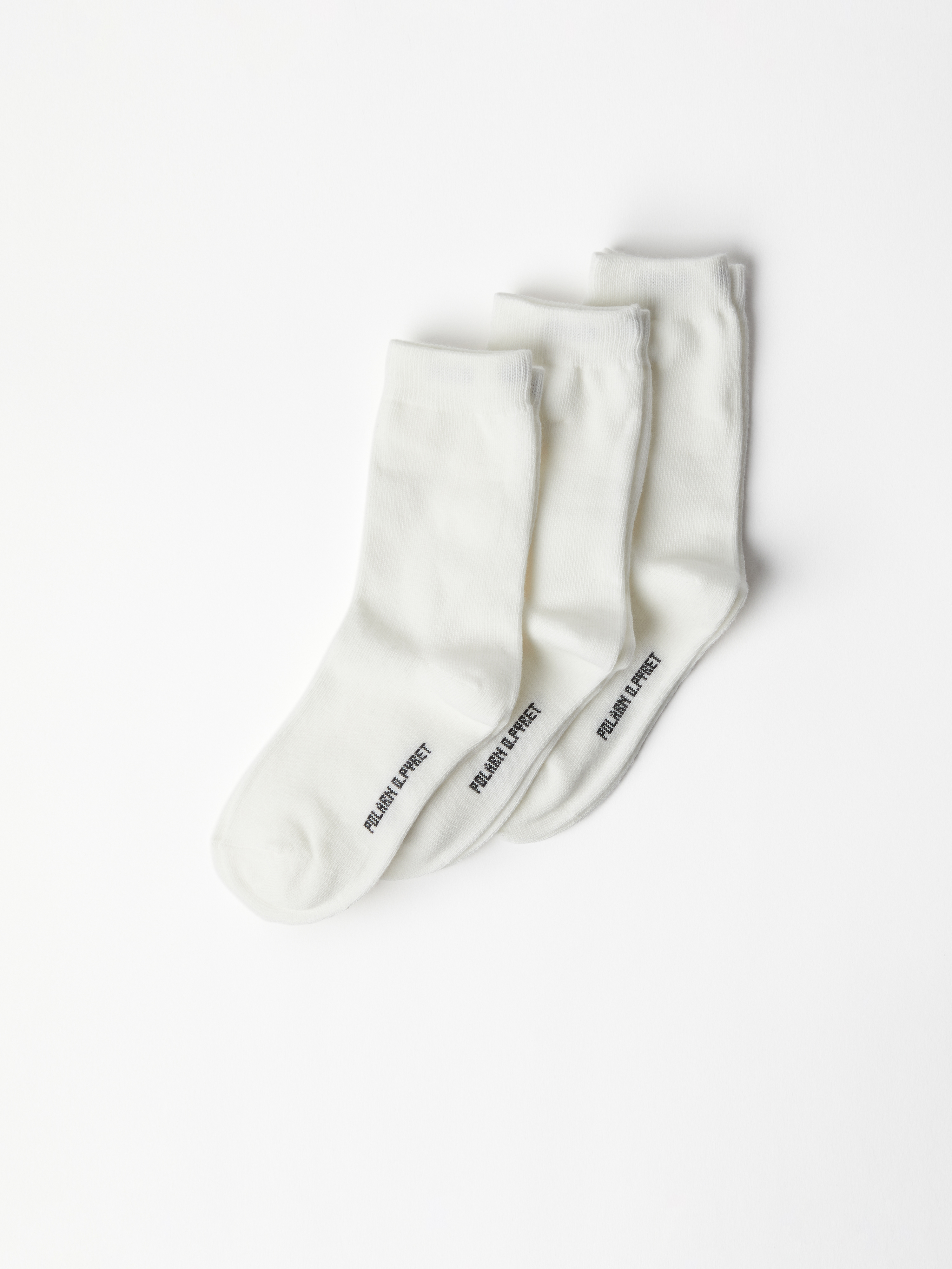 3-pakning ensfargede sokker 34 36