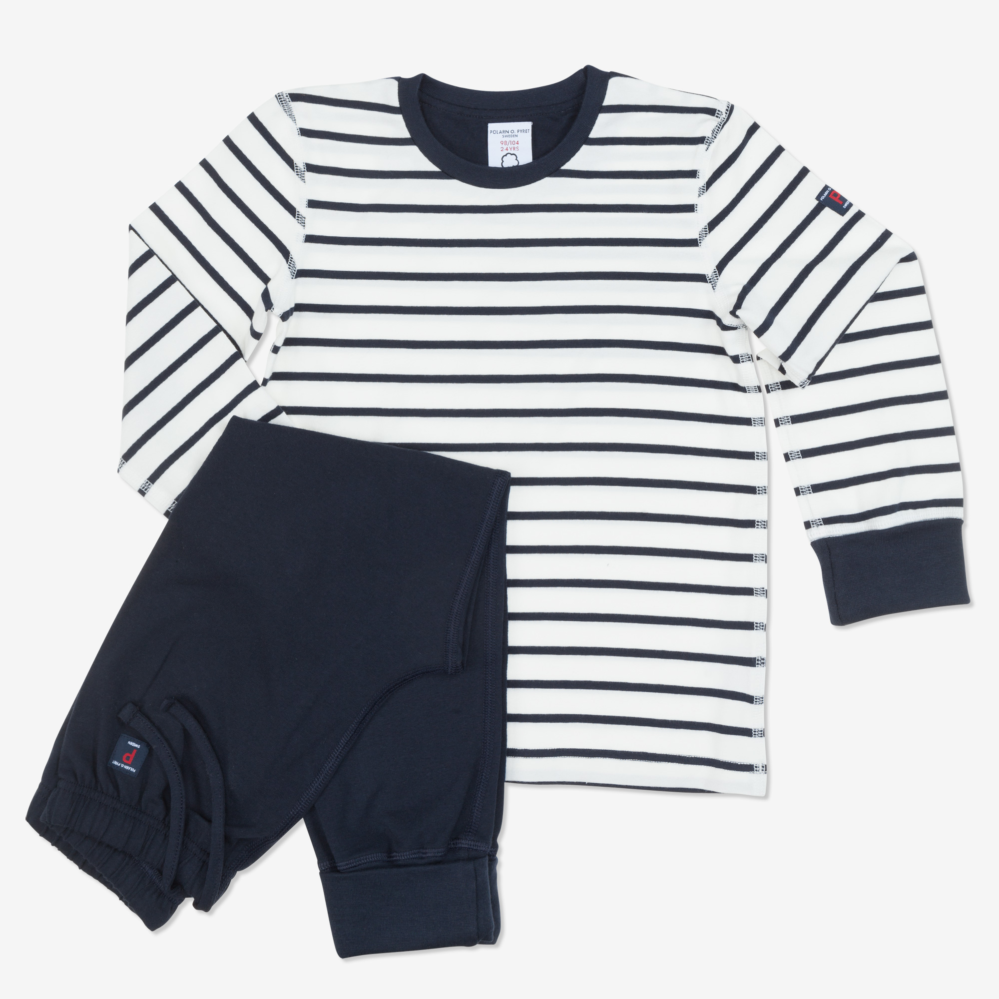 Pyjamas todelt stripet baby/barn