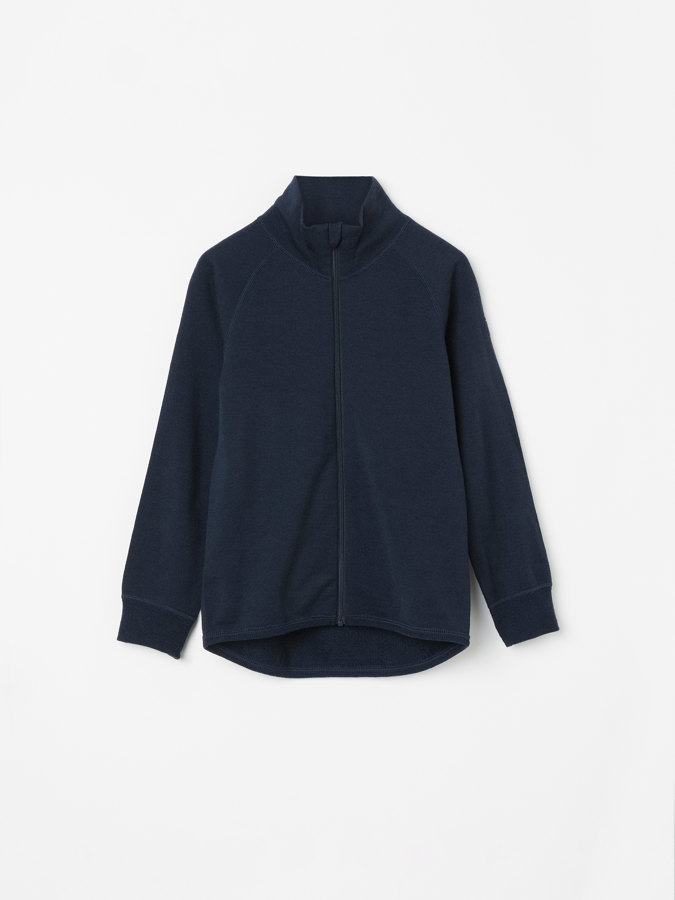 Jakke ullfrotté i merino