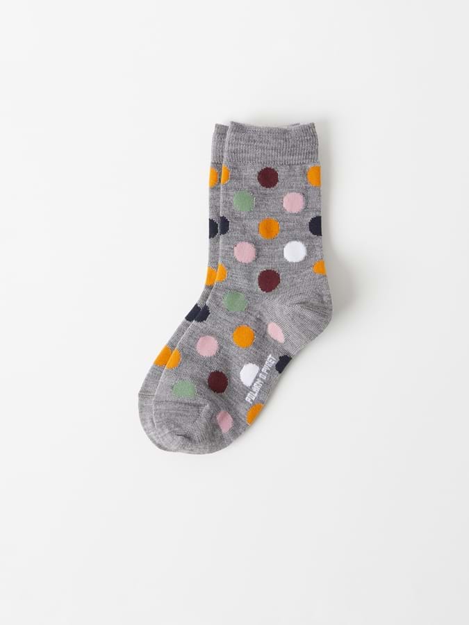 Merinoull sokker med prikker