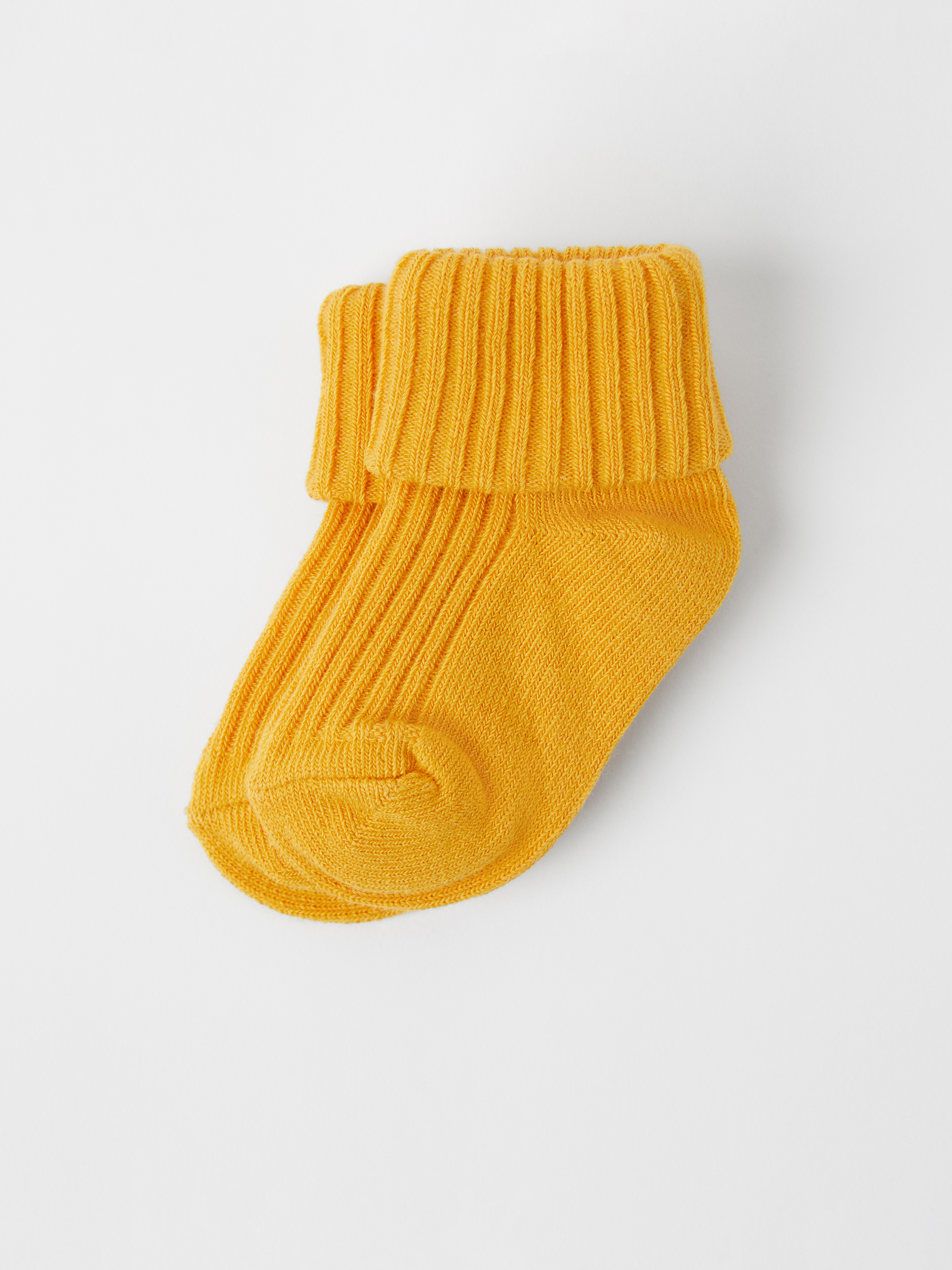 Ensfargede sokker baby gul