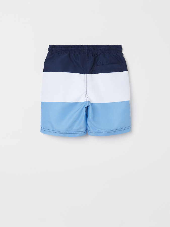 Badeshorts blokkstripet
