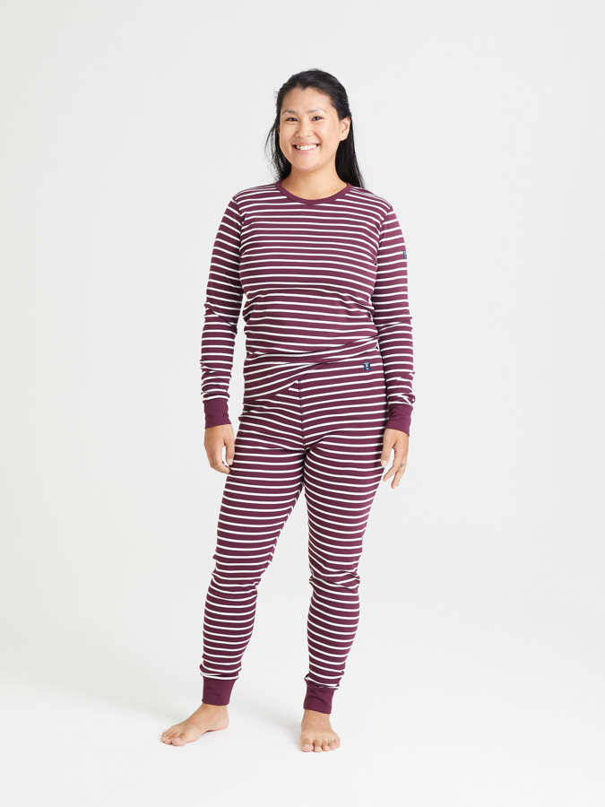 Voksensett med bukse og genser stripet