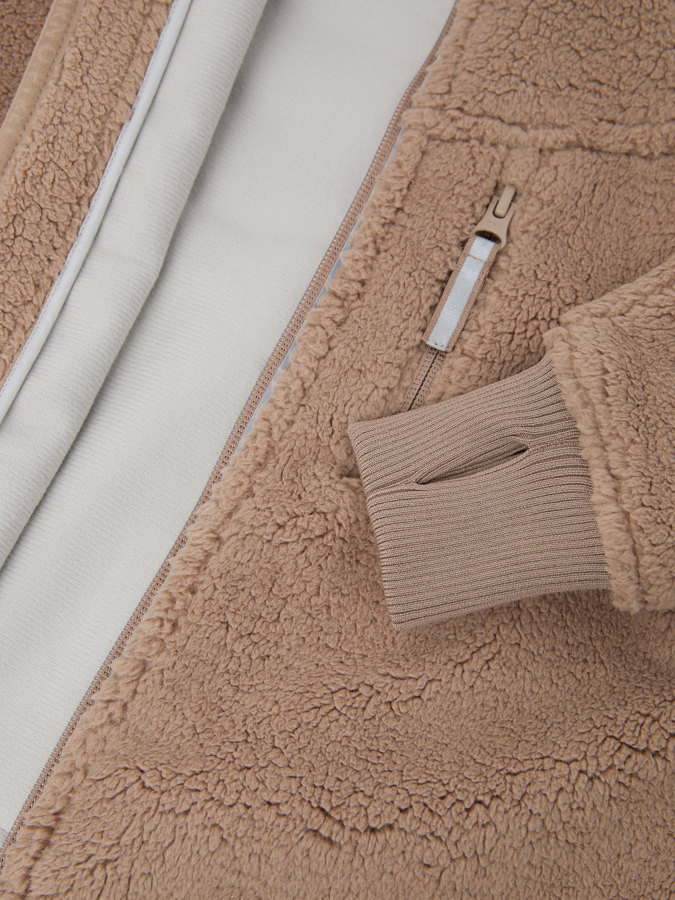 Vindtett pilefleecejakke