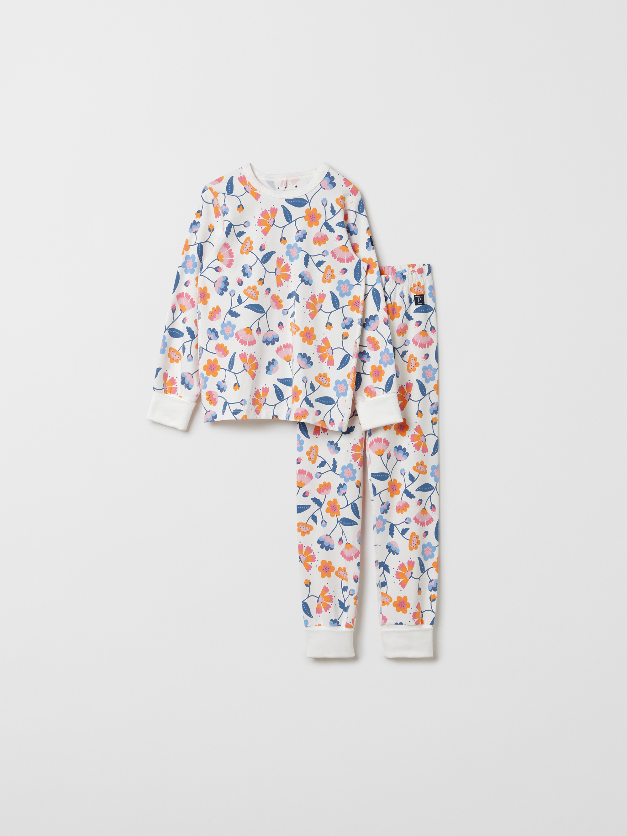 Bilde av Pyjamas Med Nedbrettbare Vrangborder Blomstret