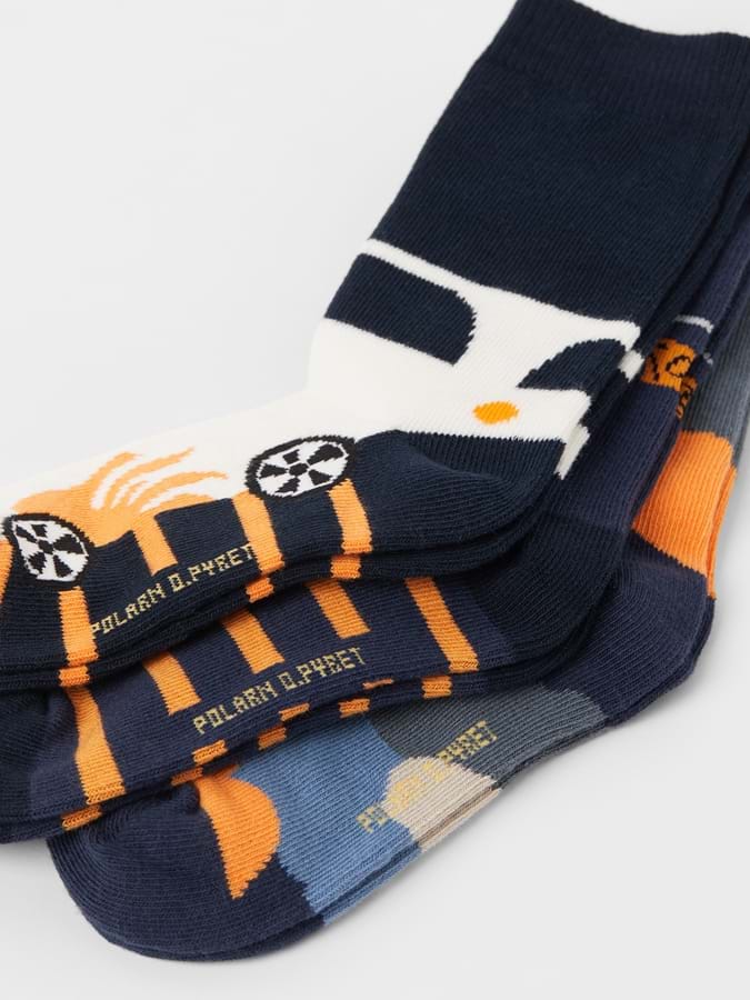 3-pakning sokker mønstrede
