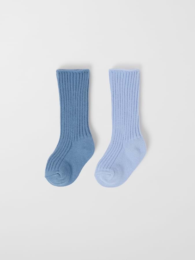 2-pakning sokker ensfargede