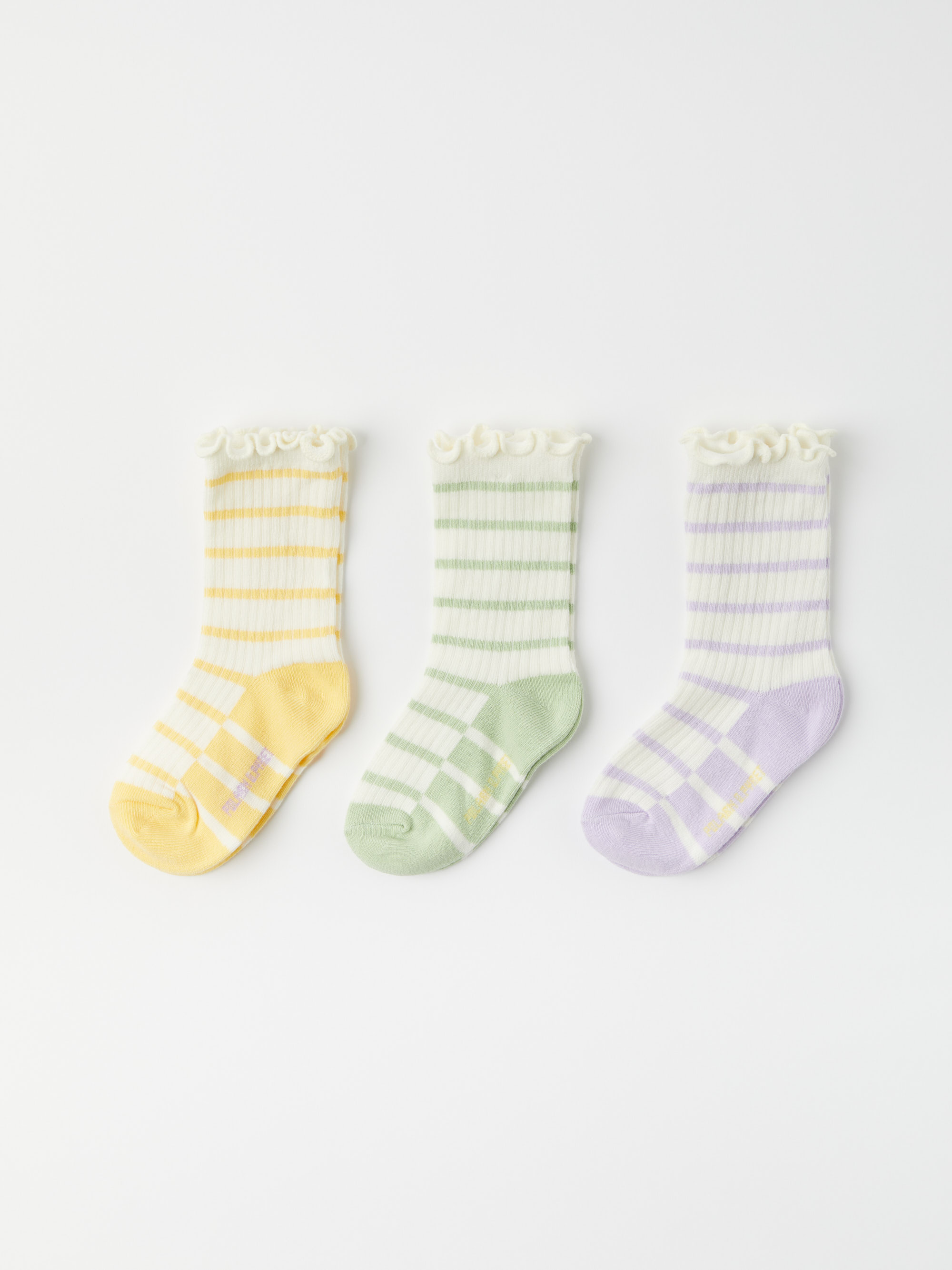 3-pakning sokker stripet - barneklaer - undertoy - sokker