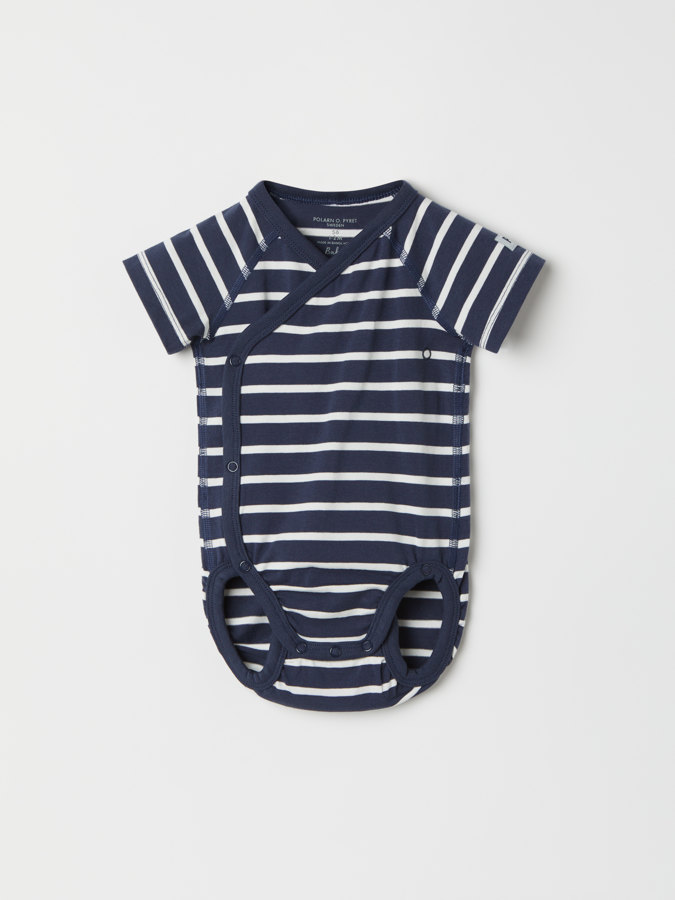 Kortermet omslagsbody stripet Kortermet omslagsbody stripet