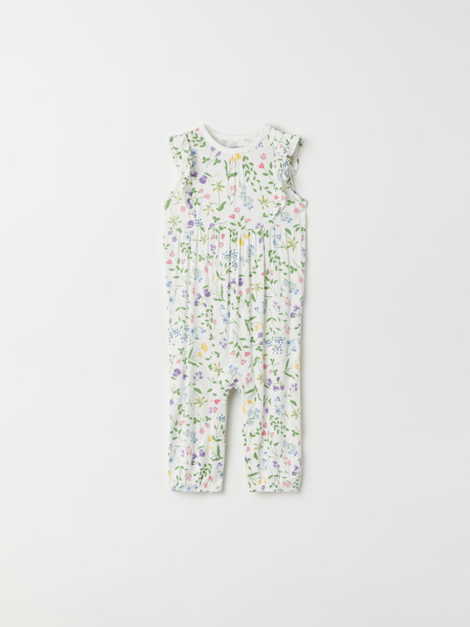 Kortermet playsuit med volang