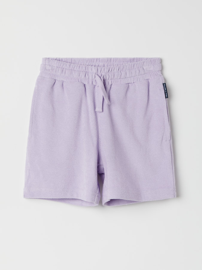 Shorts i frotté ensfarget