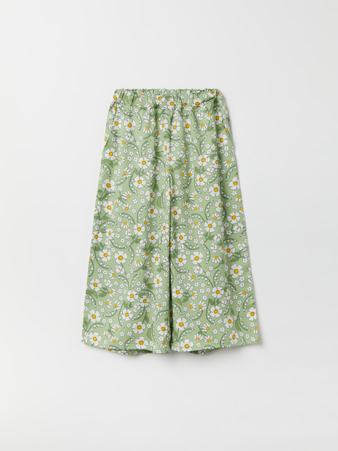 Ankellang bukse blomstret