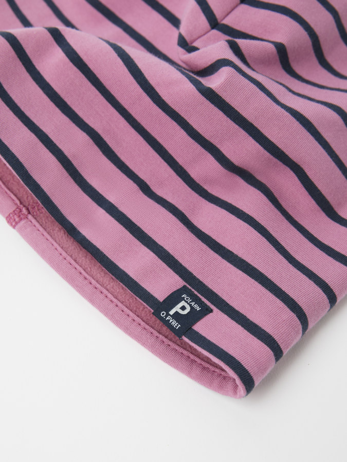 Trikotlue fleecefôret stripet Trikotlue fleecefôret stripet