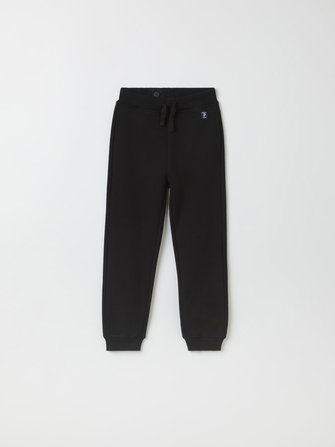 Joggebukse med lommer ensfarget