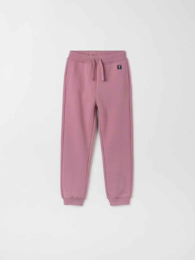 Joggebukse med lommer ensfarget