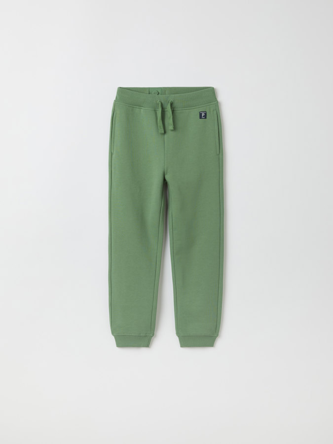 Joggebukse med lommer ensfarget