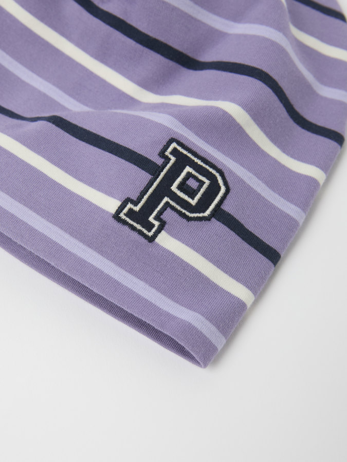 Trikotlue med P-applikasjon stripet Trikotlue med P-applikasjon stripet