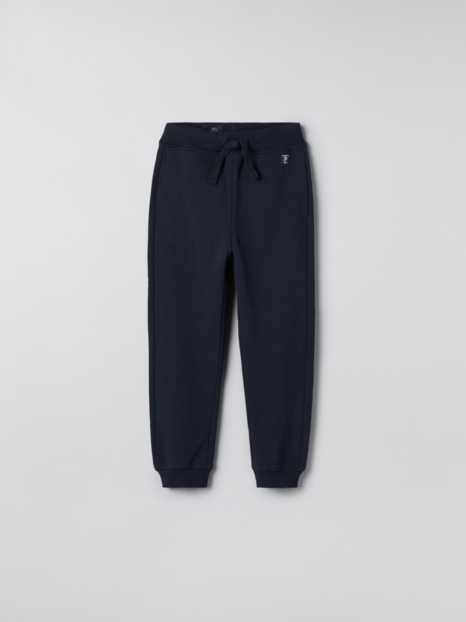 Joggebukse med lommer ensfarget