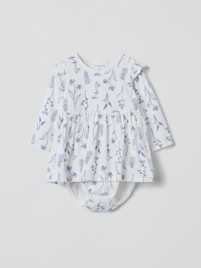 Kjole med body blomster