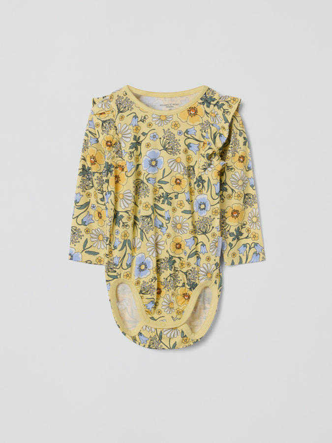 Body med volanger blomster Body med volanger blomster