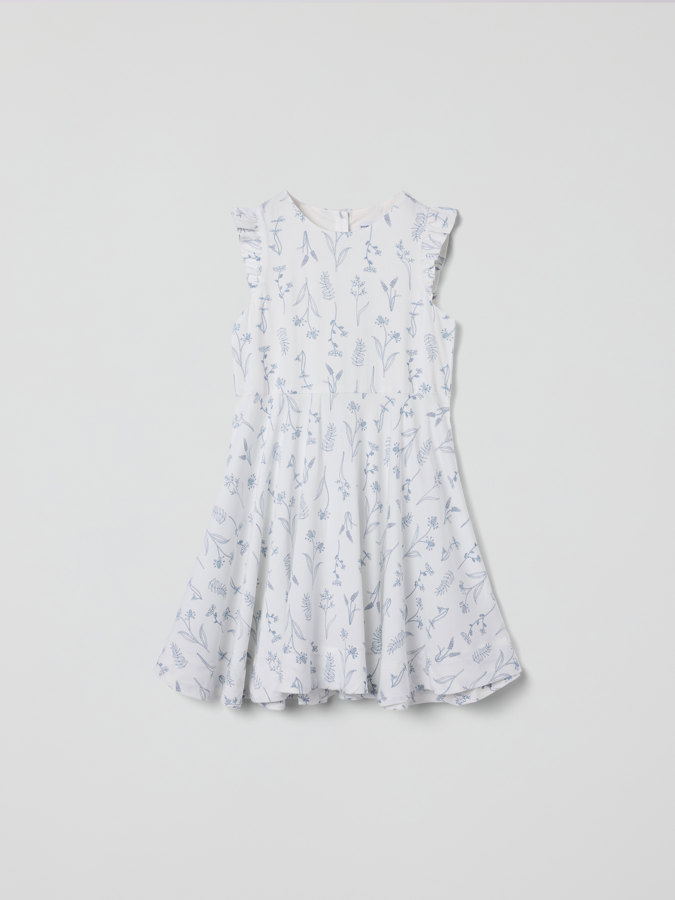 Kortermet snurrekjole blomster Kortermet snurrekjole blomster