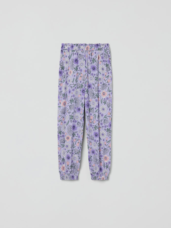 Bukse med lommer blomster