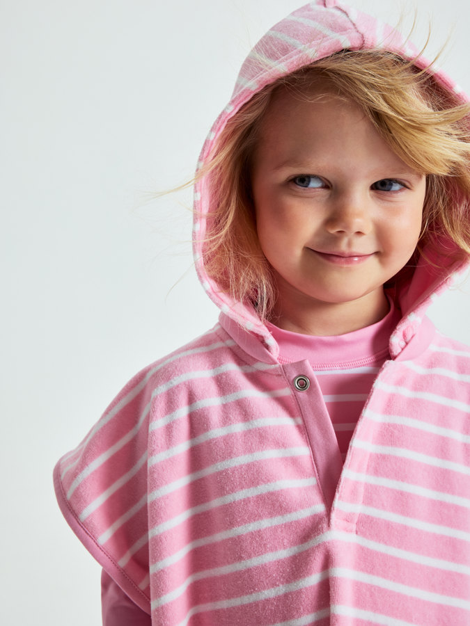 Badeponcho stripet