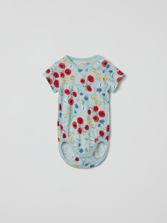 Kortermet body blomstret