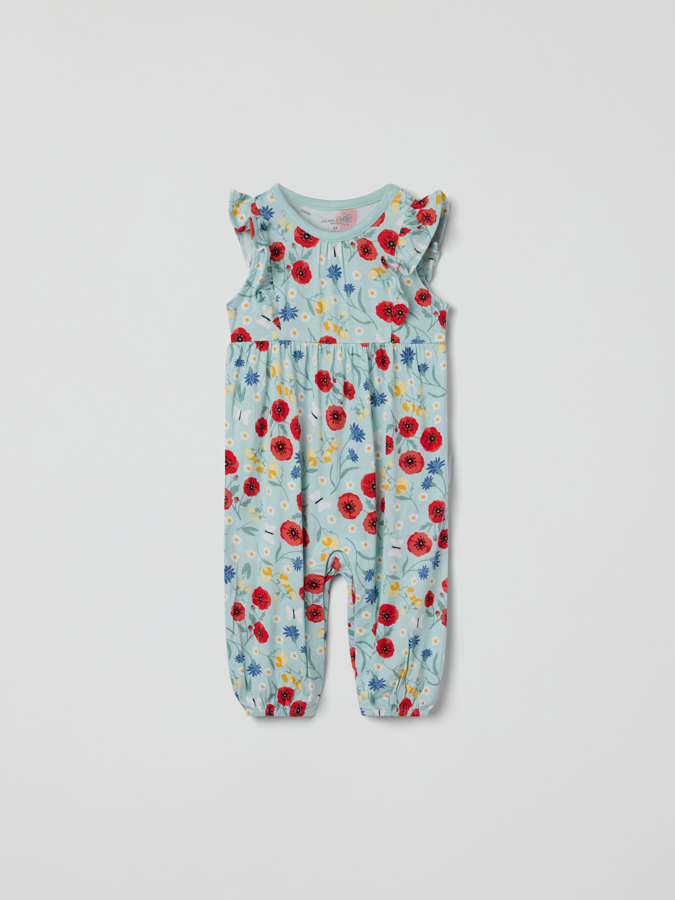 Kortermet playsuit blomstret