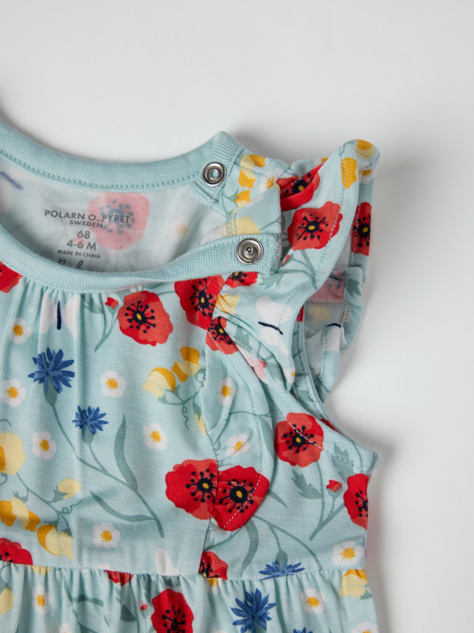 Kortermet playsuit blomstret