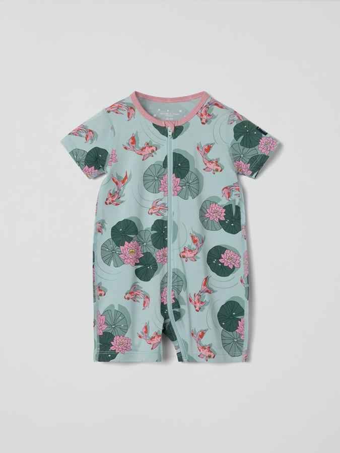 Kortermet hel pyjamas hav