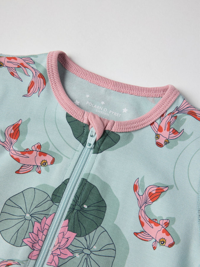 Kortermet hel pyjamas hav