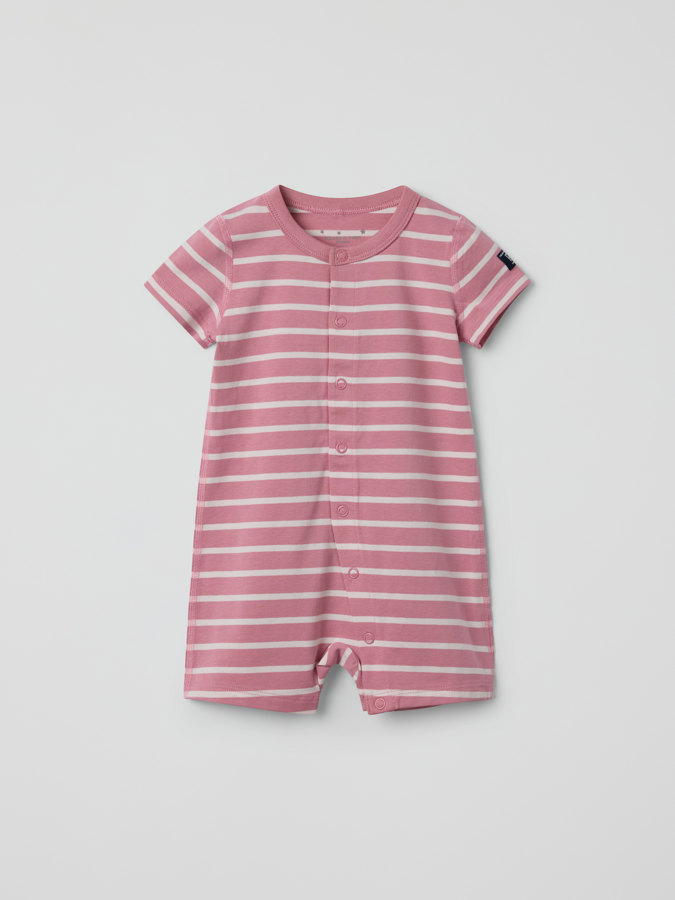 Kortermet hel pyjamas stripet