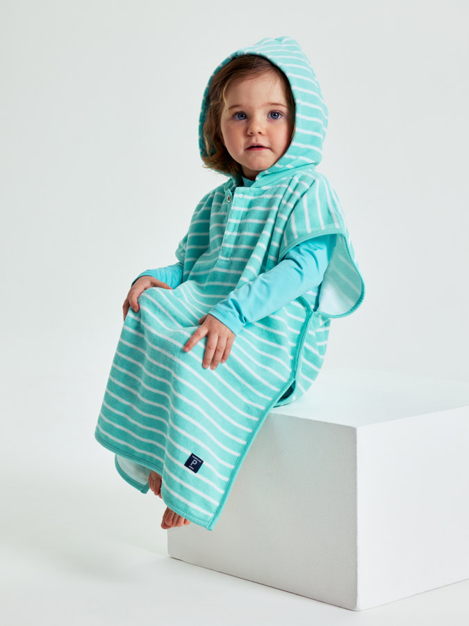 Badeponcho stripet