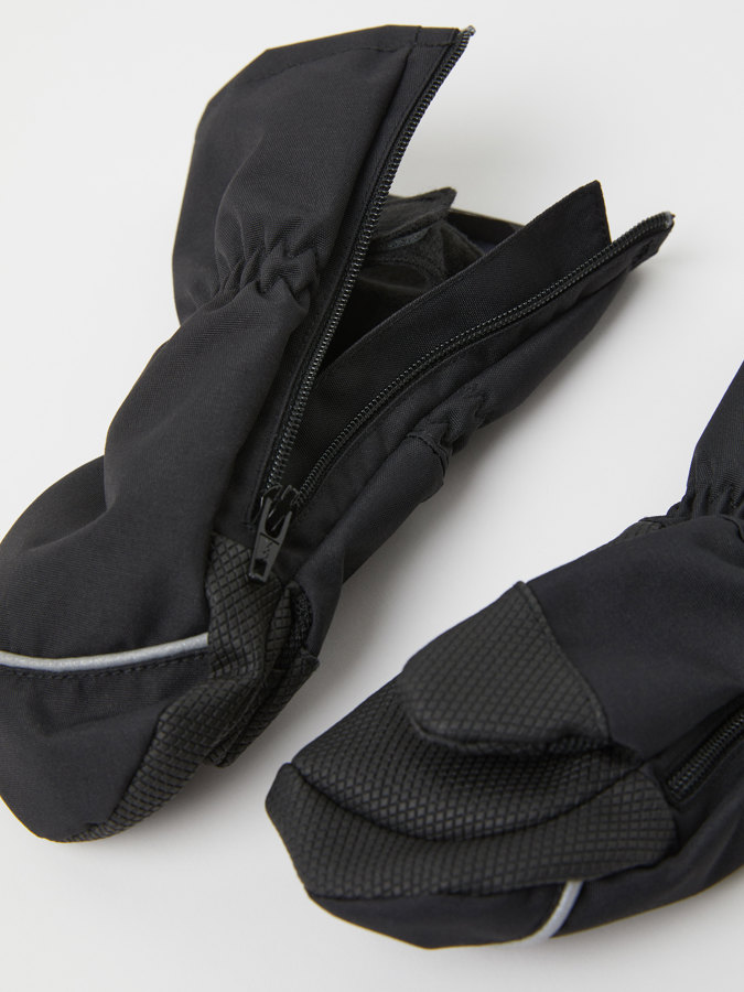 Vindtette skallvotter med glidelås Vindtette skallvotter med glidelås