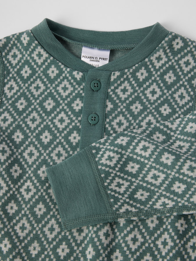 Merinoull jacquard heldress