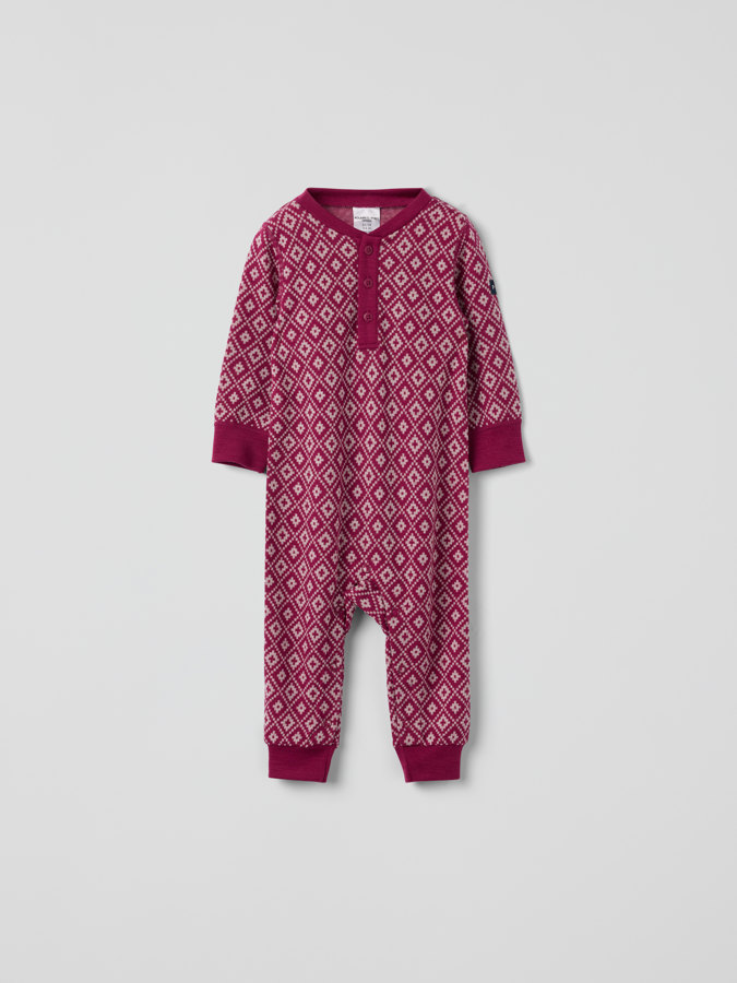 Merinoull jacquard heldress