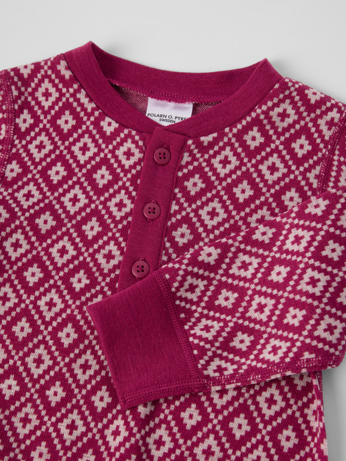 Merinoull jacquard heldress