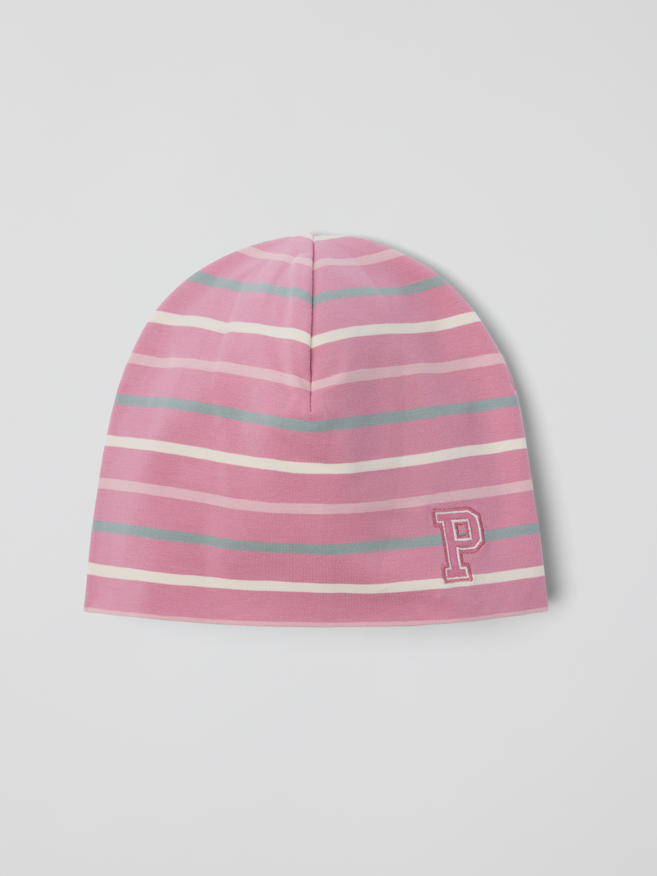 Trikotlue P-applikasjon stripet