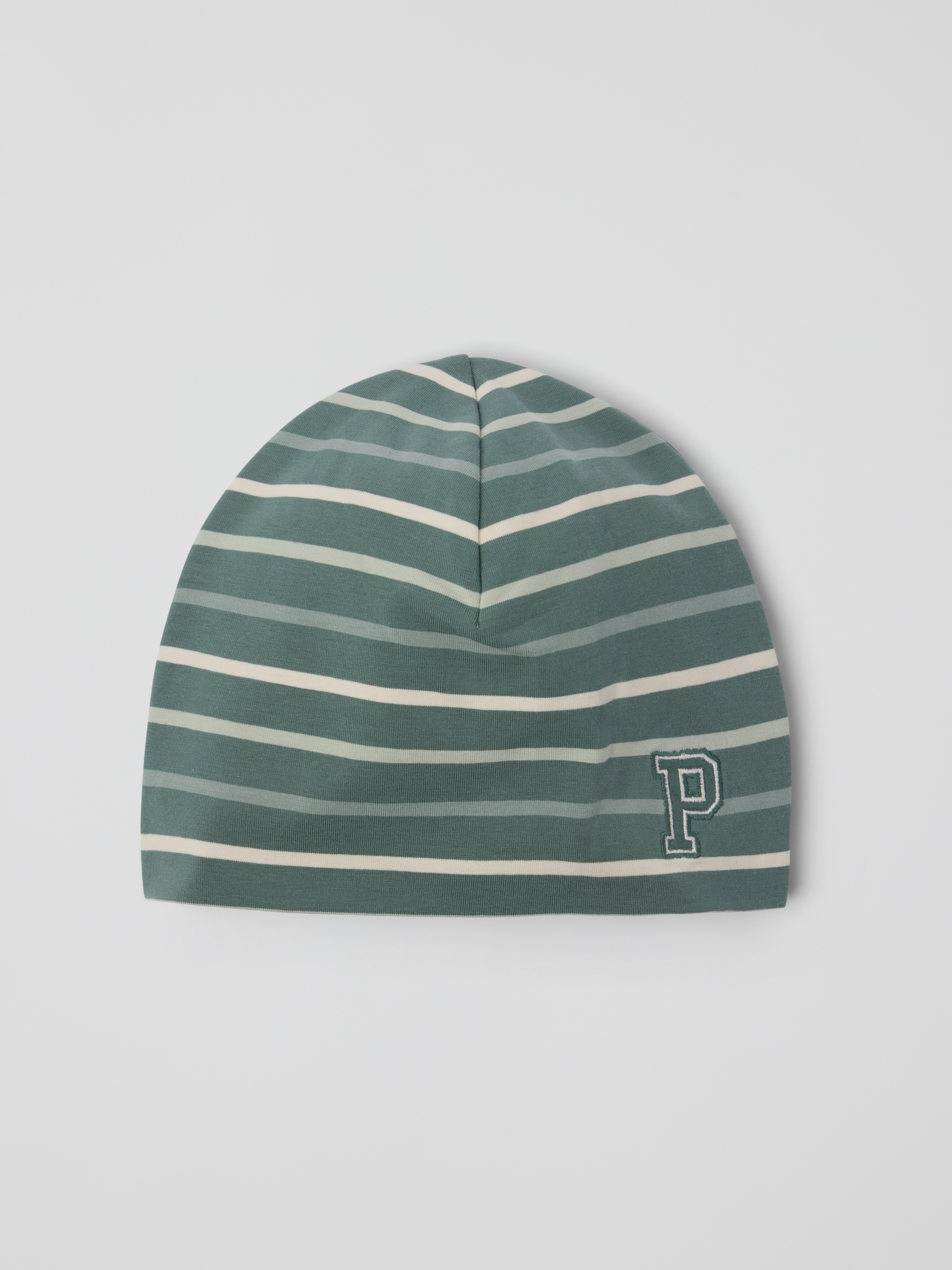 Trikotlue P-applikasjon stripet