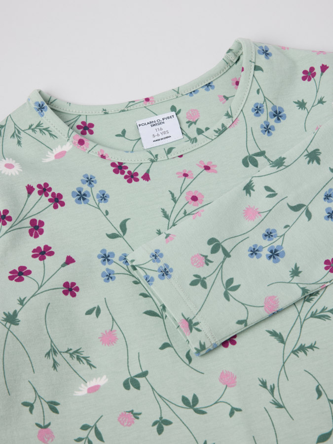 Langermet topp blomstrete
