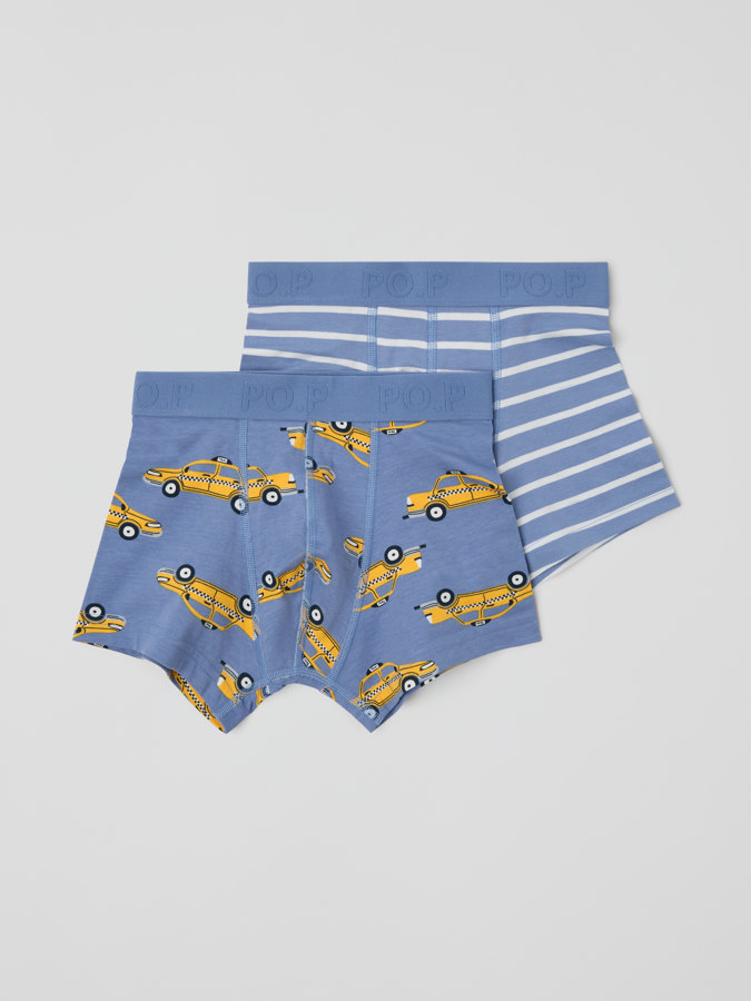 2-pakning Boksershorts biler