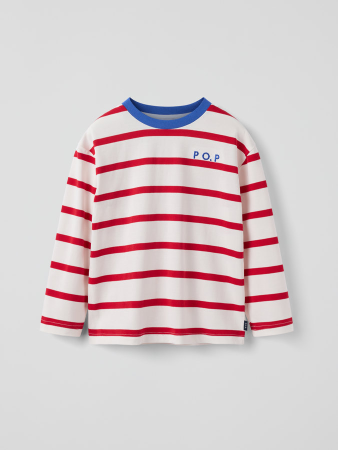 Langermet T-skjorte stripet Langermet T-skjorte stripet