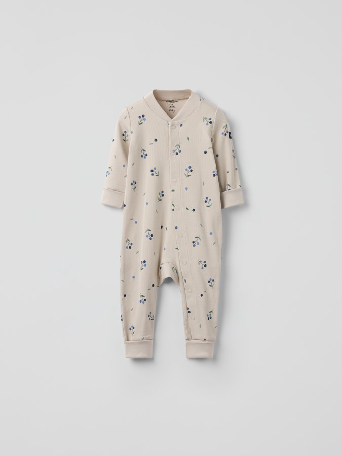 Pyjamasoverall blåbær