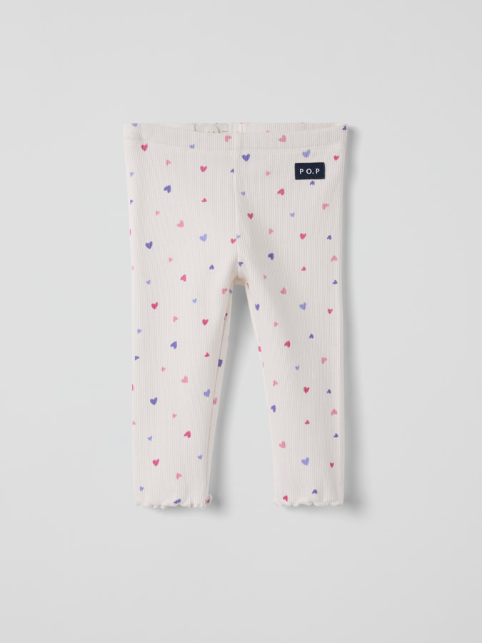 Ribbede leggings hjerter