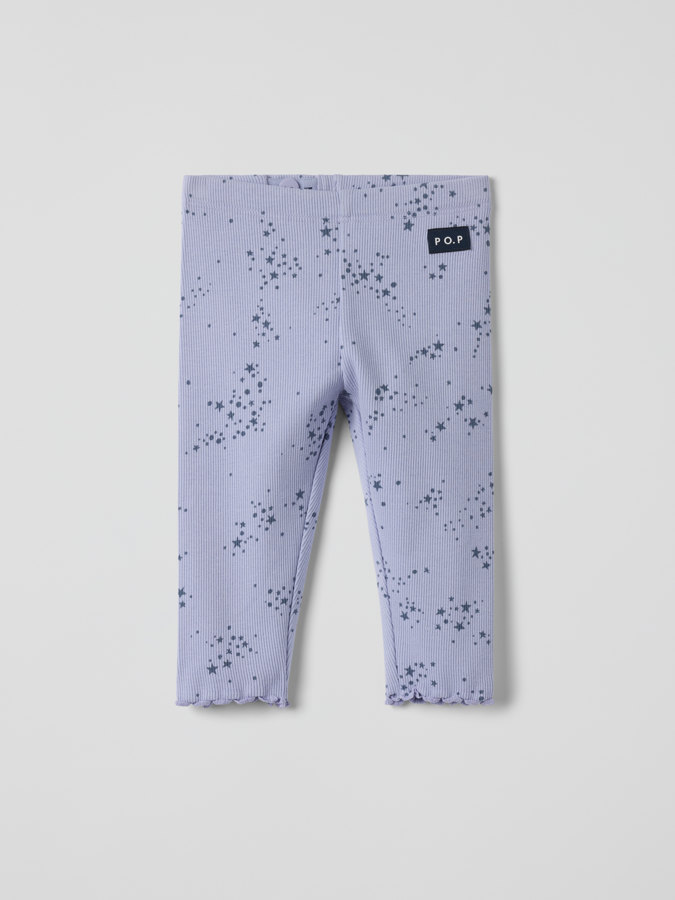 Ribbede leggings stjerner