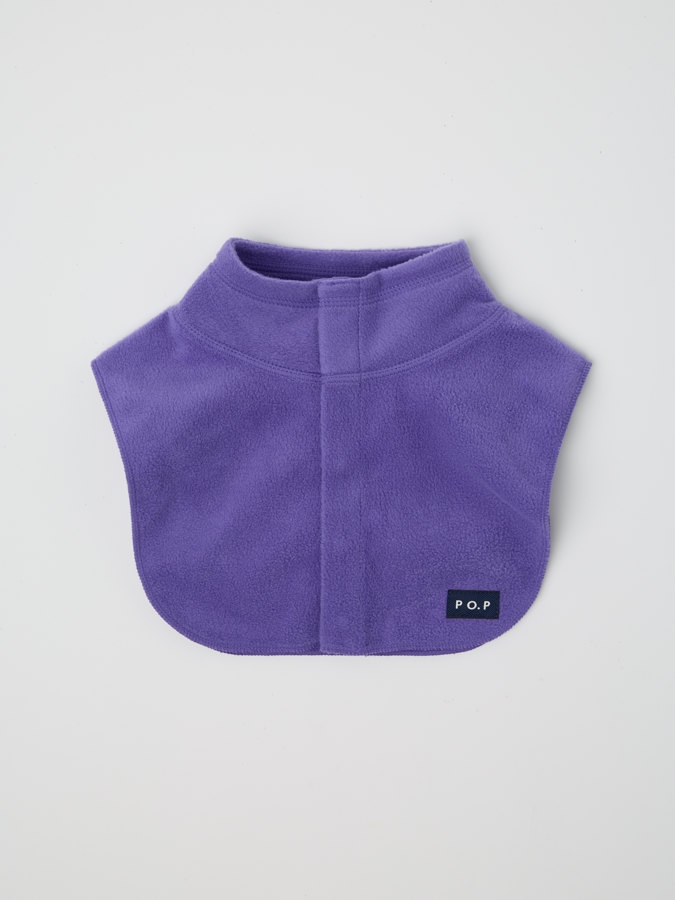 Polokrage fleece ensfarget