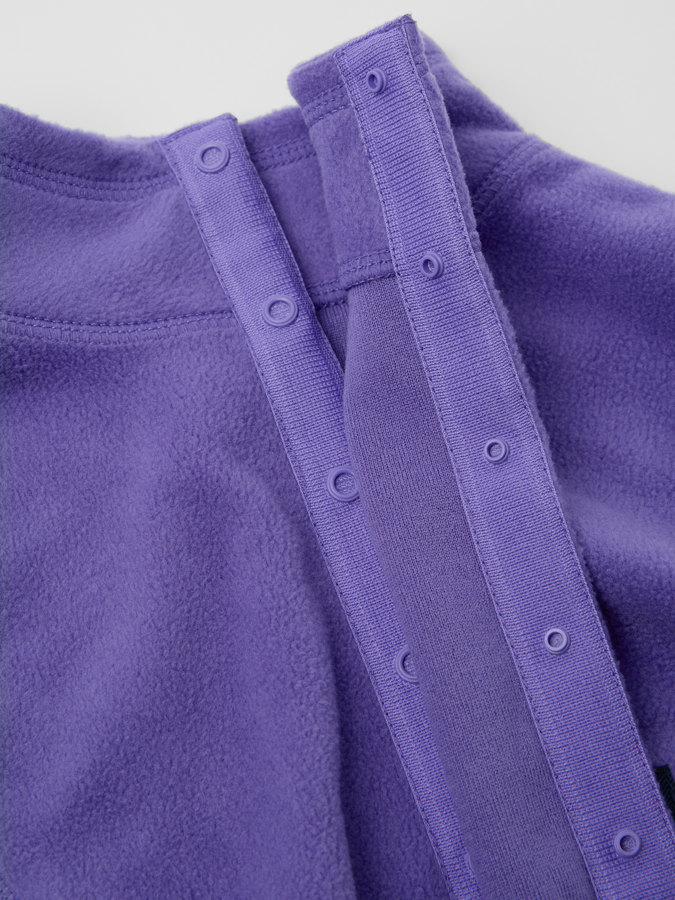 Polokrage fleece ensfarget