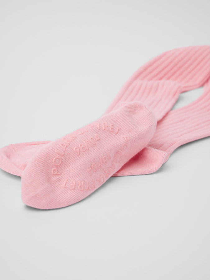 Ribbestrikket strømpebukse