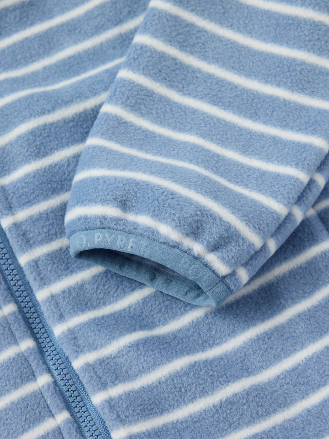 Fleecejakke med lommer stripet